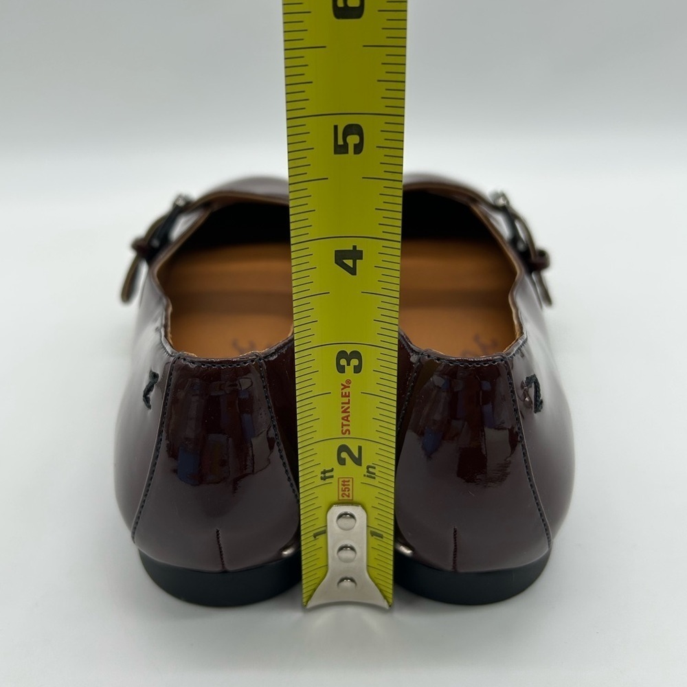 Zodiac Indira Vegan Patent Mary Jane Flats Burgundy Buckle Women’s Sz 7.5M NWB - Picture 7 of 10